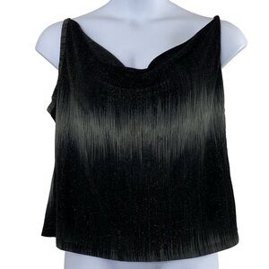 Vintage Y2K Mine USA Draped Neck Sleeveless Ombre Metallic Top - 3X